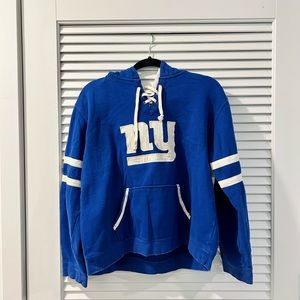 NY Giants Hockey Style Hoodie